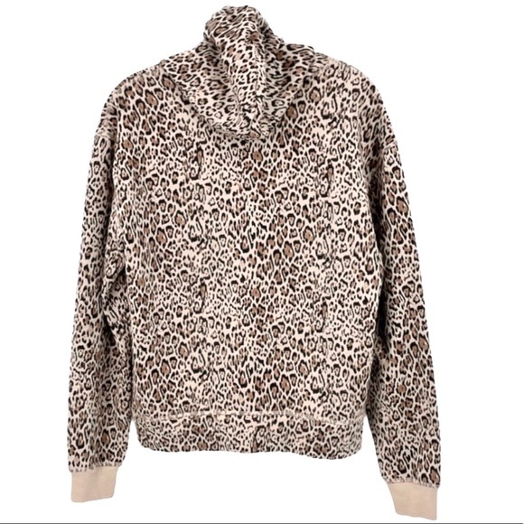 Socialite sz XS tan leopard print pullover hoodie - Picture 9 of 13
